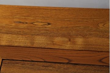 中古　美品!!　欅(ケヤキ)材　美しい木目が魅力的な関西火鉢(囲炉裏、座卓、木製火鉢、長火鉢、ローテーブル)(R-077633)