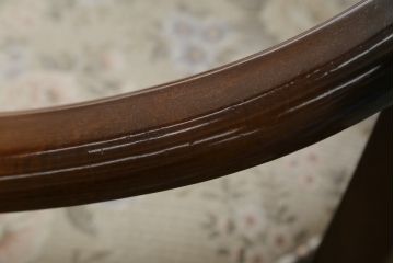 中古　カリモク家具(karimoku)　ゆったりと座れるキャスター付きダイニングアームチェア4脚セット(ダイニングチェア、ラウンジチェア、イス、椅子)(定価4脚で約32万円)(R-077636)
