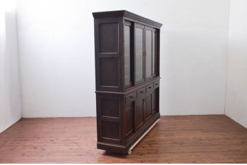 中古　美品　希少　飛騨産業　PROVINCIAL(プロヴィンシャル・プロビンシャル)　使い込まれた木の風合いが味わい深い食器棚(カップボード、水屋棚、収納棚、戸棚、飾り棚、キャビネット)(R-077638)