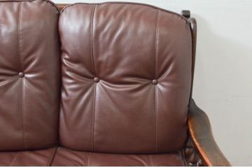 中古　飛騨産業　キツツキ　PROVINCIAL(プロヴィンシャル・プロビンシャル)シリーズ　シックな佇まいが魅力的な3人掛けソファ(3P、三人掛け、アームソファ)(定価約85万円)(R-077639)