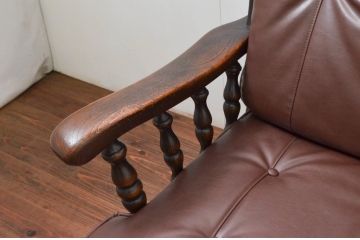 中古　飛騨産業　キツツキ　PROVINCIAL(プロヴィンシャル・プロビンシャル)シリーズ　シックな佇まいが魅力的な3人掛けソファ(3P、三人掛け、アームソファ)(定価約85万円)(R-077639)