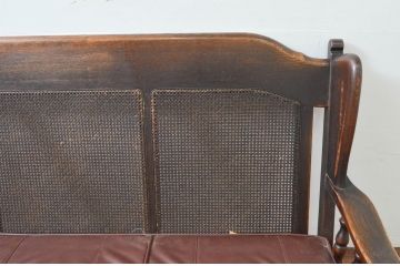 中古　飛騨産業　キツツキ　PROVINCIAL(プロヴィンシャル・プロビンシャル)シリーズ　シックな佇まいが魅力的な3人掛けソファ(3P、三人掛け、アームソファ)(定価約85万円)(R-077639)