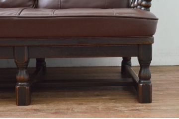 中古　飛騨産業　キツツキ　PROVINCIAL(プロヴィンシャル・プロビンシャル)シリーズ　シックな佇まいが魅力的な3人掛けソファ(3P、三人掛け、アームソファ)(定価約85万円)(R-077639)