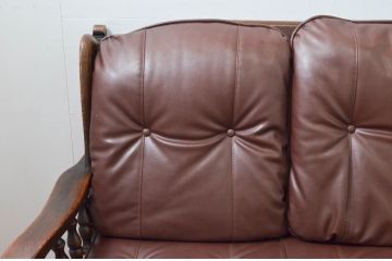 中古　飛騨産業　キツツキ　PROVINCIAL(プロヴィンシャル・プロビンシャル)シリーズ　シックな佇まいが魅力的な3人掛けソファ(3P、三人掛け、アームソファ)(定価約85万円)(R-077640)
