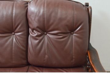 中古　飛騨産業　キツツキ　PROVINCIAL(プロヴィンシャル・プロビンシャル)シリーズ　シックな佇まいが魅力的な3人掛けソファ(3P、三人掛け、アームソファ)(定価約85万円)(R-077640)