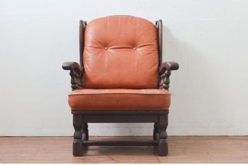 中古　飛騨産業　キツツキ　PROVINCIAL(プロヴィンシャル・プロビンシャル)シリーズ　温かみのある佇まいが魅力的な1人掛けソファ(1P、一人掛け、アームソファ)(定価約47万円)(R-077641)