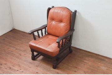 中古　飛騨産業　キツツキ　PROVINCIAL(プロヴィンシャル・プロビンシャル)シリーズ　温かみのある佇まいが魅力的な1人掛けソファ(1P、一人掛け、アームソファ)(定価約47万円)(R-077641)