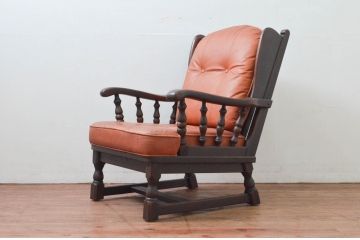 中古　飛騨産業　キツツキ　PROVINCIAL(プロヴィンシャル・プロビンシャル)シリーズ　温かみのある佇まいが魅力的な1人掛けソファ(1P、一人掛け、アームソファ)(定価約47万円)(R-077641)
