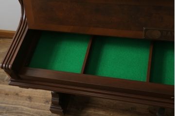 イギリスアンティーク　粋な使い方でディスプレイにも収納にもなるピアノリメイクキャビネット(食器棚、戸棚、収納棚、英国)(R-077642)