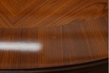 中古　最高級!!　六本木アピス(APIS)取り扱い　イタリア高級家具　真鍮飾りが美しい象嵌入りダイニングテーブル(4人掛け、6人掛け、食卓)(定価約150万円)(R-077644)