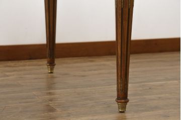 中古　最高級!!　六本木アピス(APIS)取り扱い　イタリア高級家具　真鍮飾りが美しい象嵌入りダイニングテーブル(4人掛け、6人掛け、食卓)(定価約150万円)(R-077644)