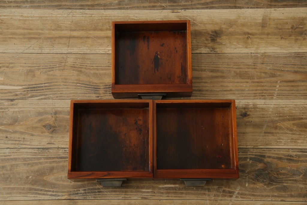 和製アンティーク　高級品!!　総欅(ケヤキ)材　赤みがかった色味が美しい帳場机(簿記机、ライティングビューロー、両袖机、座机、在宅用、在宅ワーク用)(R-077645)