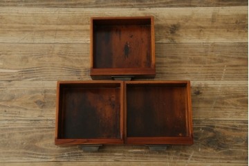 和製アンティーク　高級品!!　総欅(ケヤキ)材　赤みがかった色味が美しい帳場机(簿記机、ライティングビューロー、両袖机、座机、在宅用、在宅ワーク用)(R-077645)