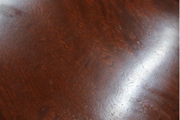 和製アンティーク　高級品!!　総欅(ケヤキ)材　赤みがかった色味が美しい帳場机(簿記机、ライティングビューロー、両袖机、座机、在宅用、在宅ワーク用)(R-077645)