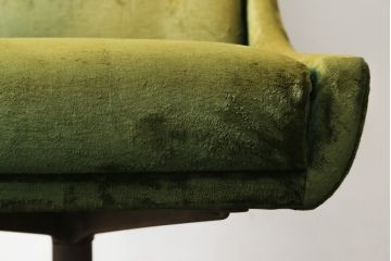 和製ビンテージ　ミッドセンチュリーの雰囲気が魅力的なデスクチェア(回転チェア、回転椅子、イス、ヴィンテージ)(R-077663)