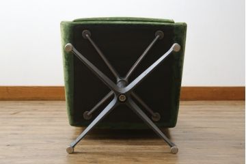 和製ビンテージ　ミッドセンチュリーの雰囲気が魅力的なデスクチェア(回転チェア、回転椅子、イス、ヴィンテージ)(R-077663)