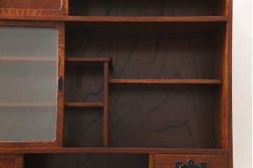 中古　美品　岩谷堂箪笥　品のある佇まいで和の雰囲気を引き立てる茶箪笥(収納棚、戸棚、飾り棚、食器棚、茶棚、キャビネット)(R-077664)