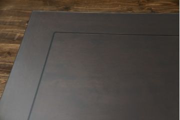 中古　美品　指物工芸家具　本紫檀(シタン)　凝った脚のデザインが目を惹くガラス天板付き座卓(ローテーブル、センターテーブル)(R-077665)