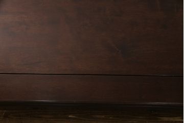 中古　美品　指物工芸家具　本紫檀(シタン)　凝った脚のデザインが目を惹くガラス天板付き座卓(ローテーブル、センターテーブル)(R-077665)