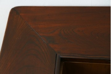 和製アンティーク　総欅(ケヤキ)材　極厚の天板が重厚感のある関西火鉢　(R-077668)