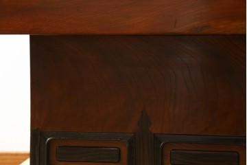 和製アンティーク　総欅(ケヤキ)材　極厚の天板が重厚感のある関西火鉢　(R-077668)