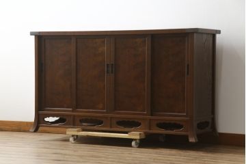 中古　美品　指物家具　吉蔵　洗練された佇まいが魅力的なサイドボード(サイドキャビネット、収納棚、戸棚)(R-077674)