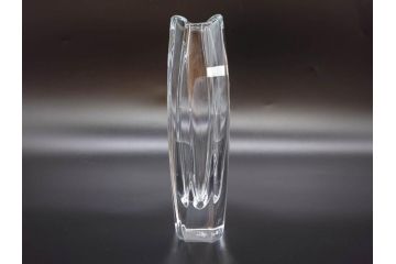 フランス　Baccarat　バカラ　ジベルニー　RRigot(リゴット)　柔らかな曲線美が輝く花瓶(花器、花生け、フラワーベース、花入れ、クリスタルガラス、外箱付き)(R-077675)