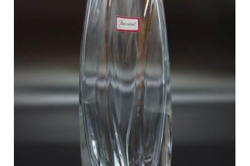 フランス　Baccarat　バカラ　ジベルニー　RRigot(リゴット)　柔らかな曲線美が輝く花瓶(花器、花生け、フラワーベース、花入れ、クリスタルガラス、外箱付き)(R-077675)