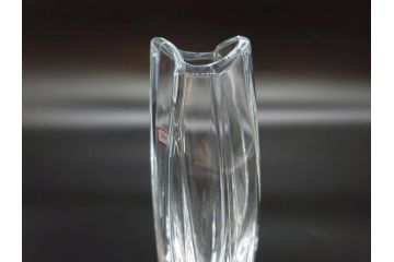 フランス　Baccarat　バカラ　ジベルニー　RRigot(リゴット)　柔らかな曲線美が輝く花瓶(花器、花生け、フラワーベース、花入れ、クリスタルガラス、外箱付き)(R-077675)