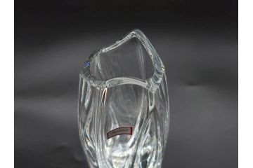 フランス　Baccarat　バカラ　ジベルニー　RRigot(リゴット)　柔らかな曲線美が輝く花瓶(花器、花生け、フラワーベース、花入れ、クリスタルガラス、外箱付き)(R-077675)