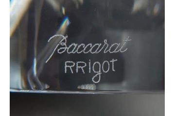 フランス　Baccarat　バカラ　ジベルニー　RRigot(リゴット)　柔らかな曲線美が輝く花瓶(花器、花生け、フラワーベース、花入れ、クリスタルガラス、外箱付き)(R-077675)