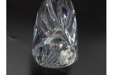 フランス　Baccarat　バカラ　ジベルニー　RRigot(リゴット)　柔らかな曲線美が輝く花瓶(花器、花生け、フラワーベース、花入れ、クリスタルガラス、外箱付き)(R-077675)