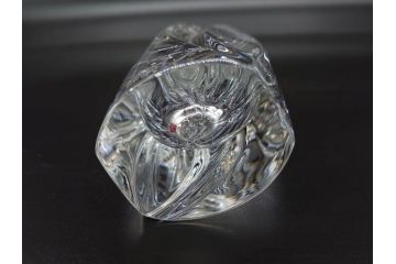 フランス　Baccarat　バカラ　ジベルニー　RRigot(リゴット)　柔らかな曲線美が輝く花瓶(花器、花生け、フラワーベース、花入れ、クリスタルガラス、外箱付き)(R-077675)
