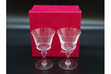 フランス　Baccarat　バカラ　Parme(パルメ)　Talleyrand(タリランド)　Oenologie(オノロジー)　意匠を凝らしたエレガントなグラス4客セット(花、鳳凰、ワイングラス、ロックグラス、スピリットグラス、コップ、タンブラー、フルレッドクリスタルガラス)(R-077676)
