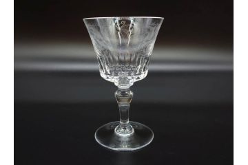 フランス　Baccarat　バカラ　Parme(パルメ)　Talleyrand(タリランド)　Oenologie(オノロジー)　意匠を凝らしたエレガントなグラス4客セット(花、鳳凰、ワイングラス、ロックグラス、スピリットグラス、コップ、タンブラー、フルレッドクリスタルガラス)(R-077676)
