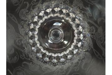 フランス　Baccarat　バカラ　Parme(パルメ)　Talleyrand(タリランド)　Oenologie(オノロジー)　意匠を凝らしたエレガントなグラス4客セット(花、鳳凰、ワイングラス、ロックグラス、スピリットグラス、コップ、タンブラー、フルレッドクリスタルガラス)(R-077676)