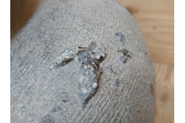 鎌倉時代〜室町時代　珠洲焼　高さ46cm　素朴な美しさを感じる壷(綾杉文、甕、壺)(R-077678)