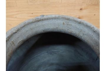 鎌倉時代〜室町時代　珠洲焼　高さ46cm　素朴な美しさを感じる壷(綾杉文、甕、壺)(R-077678)