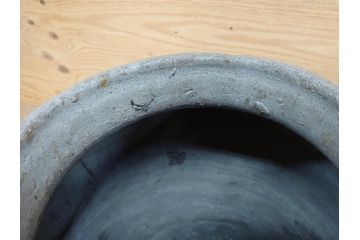 鎌倉時代〜室町時代　珠洲焼　高さ46cm　素朴な美しさを感じる壷(綾杉文、甕、壺)(R-077678)