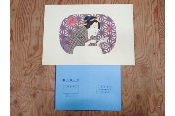 未刊　浮世絵美人名画撰　アダチ版画研究所　版画26枚セット(木版画、日/英文解説書付き、喜多川歌麿、渓斎栄泉、鈴木春信、歌川国貞、鳥居清長、磯田湖龍斎等)(R-077679)