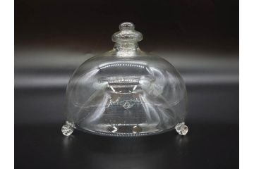 大正〜昭和初期　蓋付き　ノスタルジックな雰囲気を演出するハエ取り瓶2個セット(蠅、蝿、ハエトリ器、ガラス、硝子、フタ付き)(R-077680)
