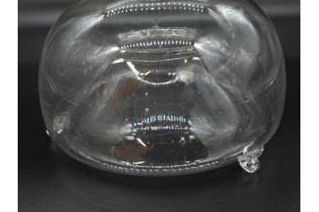 大正〜昭和初期　蓋付き　ノスタルジックな雰囲気を演出するハエ取り瓶2個セット(蠅、蝿、ハエトリ器、ガラス、硝子、フタ付き)(R-077680)