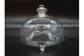 大正〜昭和初期　蓋付き　ノスタルジックな雰囲気を演出するハエ取り瓶2個セット(蠅、蝿、ハエトリ器、ガラス、硝子、フタ付き)(R-077681)