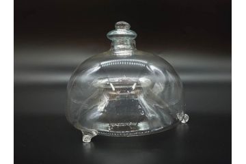 大正〜昭和初期　蓋付き　ノスタルジックな雰囲気を演出するハエ取り瓶2個セット(蠅、蝿、ハエトリ器、ガラス、硝子、フタ付き)(R-077682)