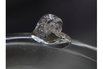 大正〜昭和初期　蓋付き　ノスタルジックな雰囲気を演出するハエ取り瓶2個セット(蠅、蝿、ハエトリ器、ガラス、硝子、フタ付き)(R-077682)