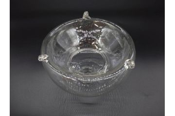 大正〜昭和初期　蓋付き　ノスタルジックな雰囲気を演出するハエ取り瓶2個セット(蠅、蝿、ハエトリ器、ガラス、硝子、フタ付き)(R-077683)