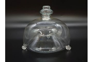 大正〜昭和初期　蓋付き　ノスタルジックな雰囲気を演出するハエ取り瓶2個セット(蠅、蝿、ハエトリ器、ガラス、硝子、フタ付き)(R-077684)