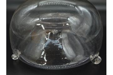 大正〜昭和初期　蓋付き　ノスタルジックな雰囲気を演出するハエ取り瓶2個セット(蠅、蝿、ハエトリ器、ガラス、硝子、フタ付き)(R-077684)