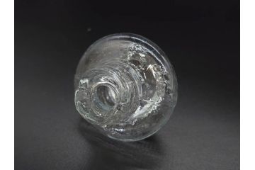 大正〜昭和初期　蓋付き　ノスタルジックな雰囲気を演出するハエ取り瓶2個セット(蠅、蝿、ハエトリ器、ガラス、硝子、フタ付き)(R-077684)