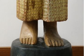 中古　美品!!　等身大　穏やかな表情と美しい民族衣装が目を惹くサワディー人形(ディスプレイ、オブジェ、店舗什器)(定価約16万円)(R-077687)